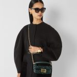 FENDI Baguette® Mini Bag embroidered with green sequins - Image 6